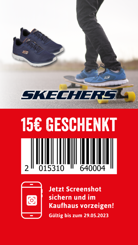 Kaufhaus Stolz Skechers Aktion 15 €