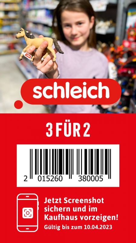 Schleich 3 für 2 Aktion Kaufhaus Stolz