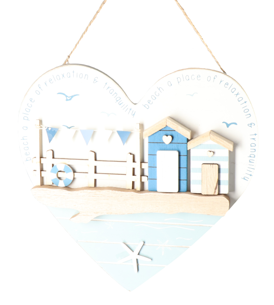 Wandbild Herz maritim