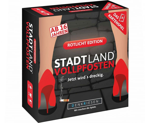 STADT LAND VOLLPFOSTEN® Das Kartenspiel - Rotlicht Edition - Jetzt wird's dreckig.