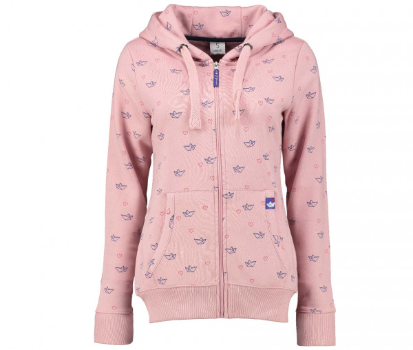 Sublevel Damen Sweatjacke Schiffchen Be Cool maritime Damen Sweatjacke Stehkragen Jacke Anker