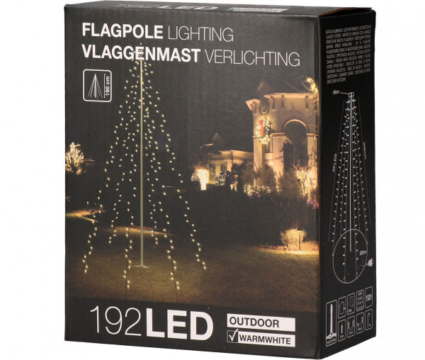 Fahnenmast Beleuchtung 192 LEDs