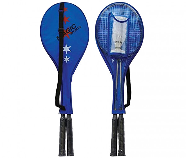 Federball Set 2 Schläger 1 Federball Tragetasche Badminton-Set Badmintonschläger 