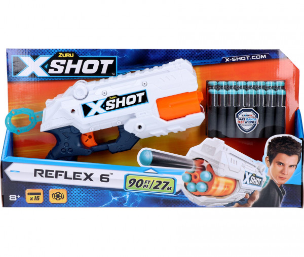 Zuru X-SHOT Reflex 6™ Blaster mit 16 Schaumstoffdarts