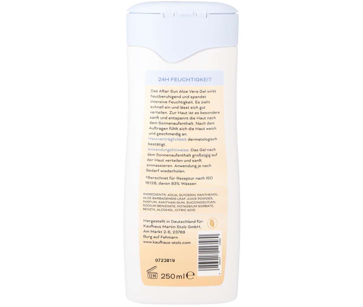 aloe vera gel sonne Charlotte Meentzen After Sun-Gelmaske Aloe Vera Sensitiv 150 ml – Intensive  Regeneration nach der Sonne – Pfirsichhaut Kosmetik main image 1
