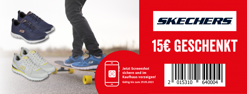 Kaufhaus Stolz Sketchers Aktion 15 € 