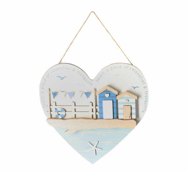 Wandbild Herz maritim