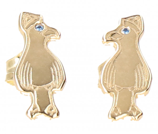 InselLeben Ohrstecker 925er Sterling-Silber goldfarben Möwe Blau