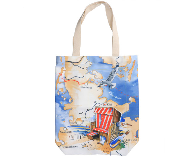 Tony Brown Einkaufstasche See blau