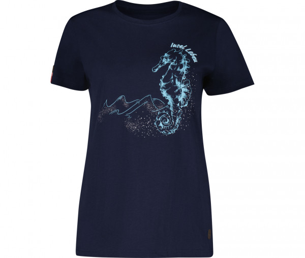InselLeben Damen T-Shirt Frida mit Druck Seepferdchen
