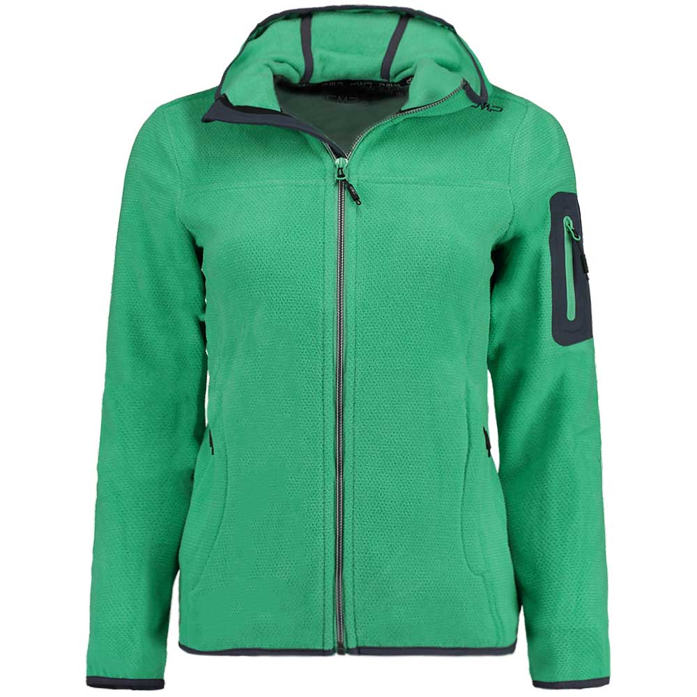 CMP Fleecejacke Jacke GIRL JACKET FIX HOOD rot atmungsaktiv wärmend geometrisch 