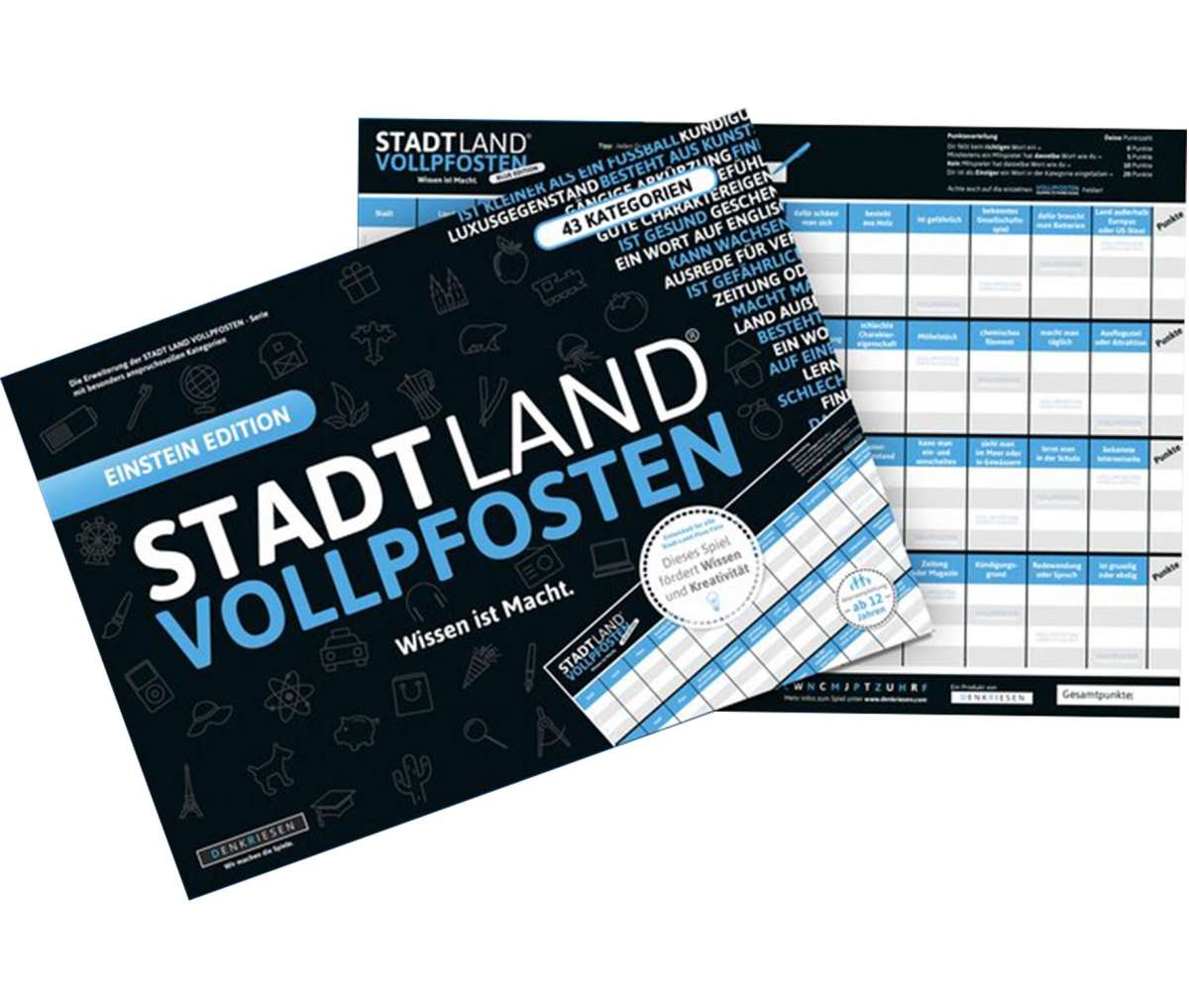 STADT LAND VOLLPFOSTEN® - Einstein Edition - Wissen ist Macht