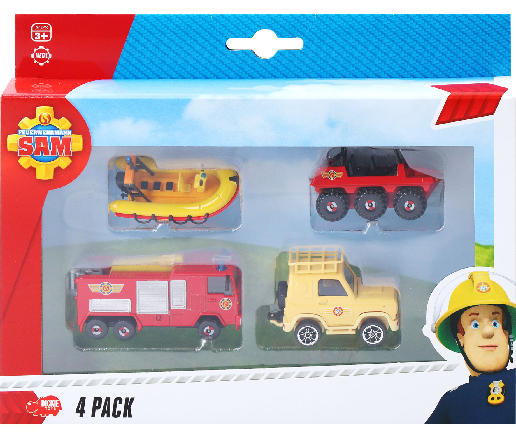 Feuerwehrmann Sam Die Cast Fahrzeug Set 4-teilig  Auswahl 