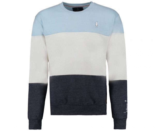 InselLeben Herren Sweatshirt Hubert mit Colorblock-Design