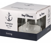 Vorschau: Tony Brown Trinkgläser 4er Set Anker groß Vorschau: Tony Brown Trinkgläser 4er Set Anker groß