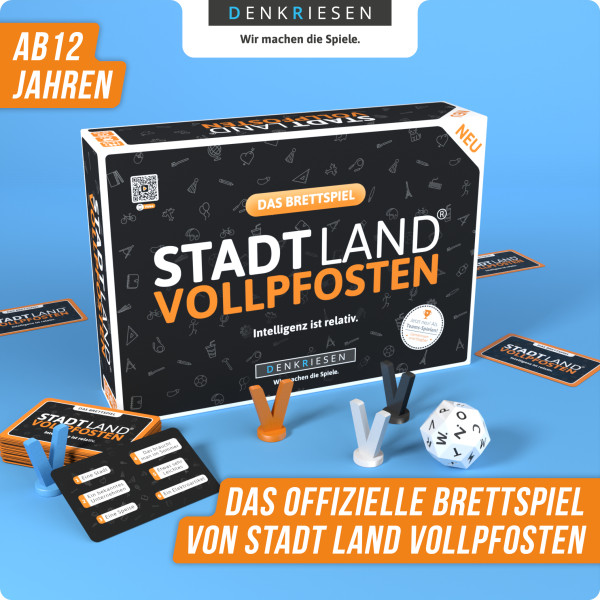 STADT LAND VOLLPFOSTEN® - Classic Brettspiel Edition - Intelligenz ist relativ