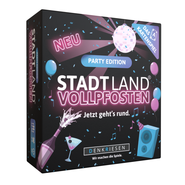 STADT LAND VOLLPFOSTEN® - Party Kartenspiel Edition Jetzt gehts rund