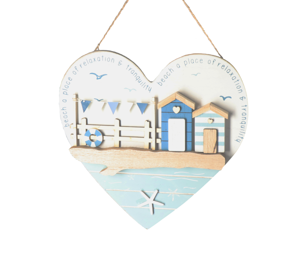 Wandbild Herz maritim