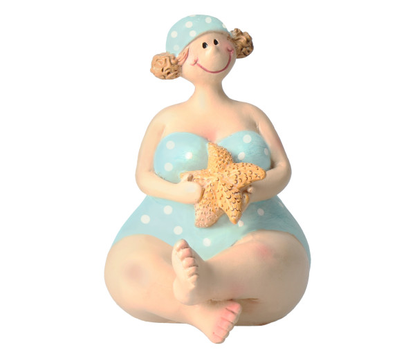 Frau mit Badeanzug Seestern