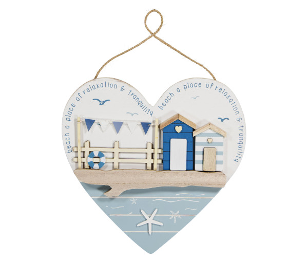 Wandbild Herz maritim