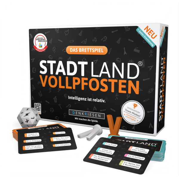 STADT LAND VOLLPFOSTEN® - Ewachsenen + Junior Edition - Intelligenz ist relativ